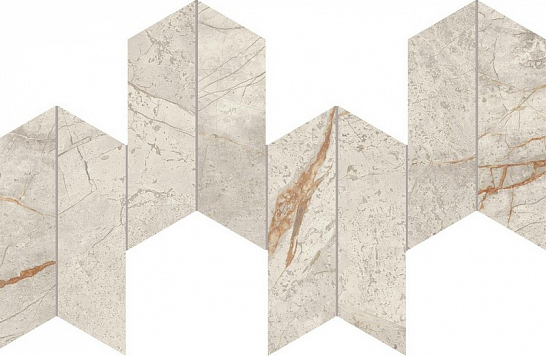 Atlas Concorde Италия Декор Marvel Diva White Everest Mosaico Chevron Velvet