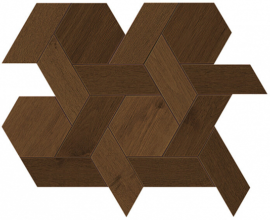 Atlas Concorde Италия Мозаика Heartwood Moka Mansion Weave 34,6x40 (AOYJ)