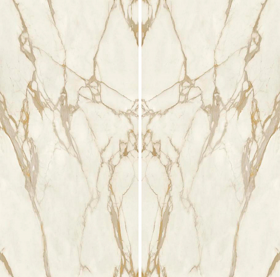 Atlas Concorde Италия Керамогранит Calacatta Gold Bookmatch Silk - 12mm ST