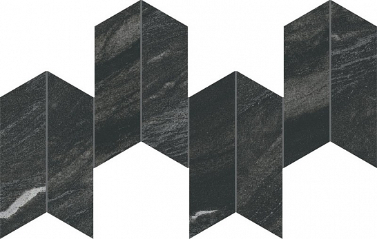 Atlas Concorde Италия Декор Marvel Diva Black Tempest Mosaico Chevron Velvet
