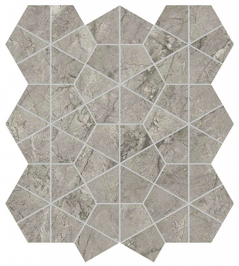 Atlas Concorde Италия Мозаика Marvel Meraviglia Silver Majestic Hexagon Lapp. (AJQ0)
