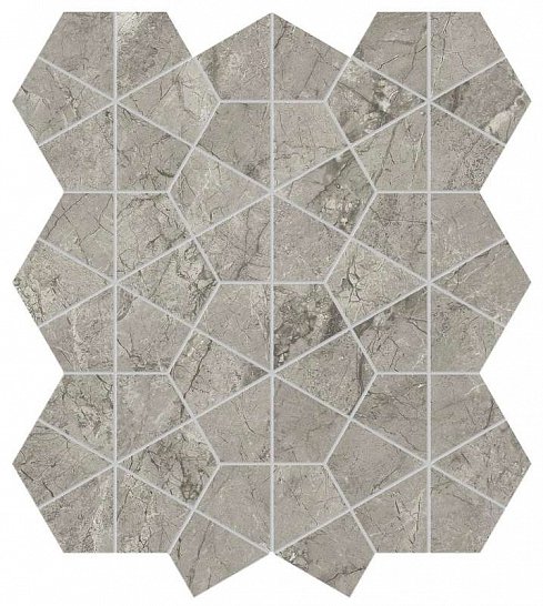 Atlas Concorde Италия Мозаика Marvel Meraviglia Silver Majestic Hexagon Lapp. (AJQ0)