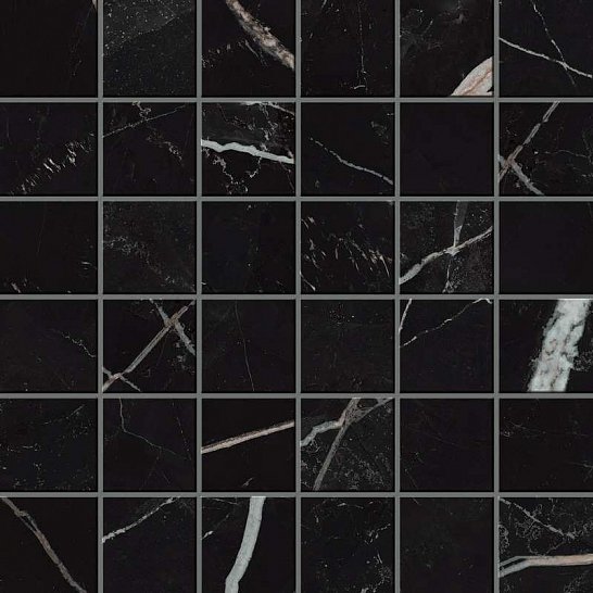 Мозаика Empire Calacatta Black Mosaic Lap (610110000815) Atlas Concorde – плитка керамическая и керамогранит фабрики Atlas Concorde Мозаика Empire Calacatta Black Mosaic Lap (610110000815) Atlas Concorde