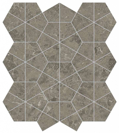 Atlas Concorde Италия Мозаика Marvel Meraviglia Grigio Elegante Hexagon Lapp. (AJQ1)